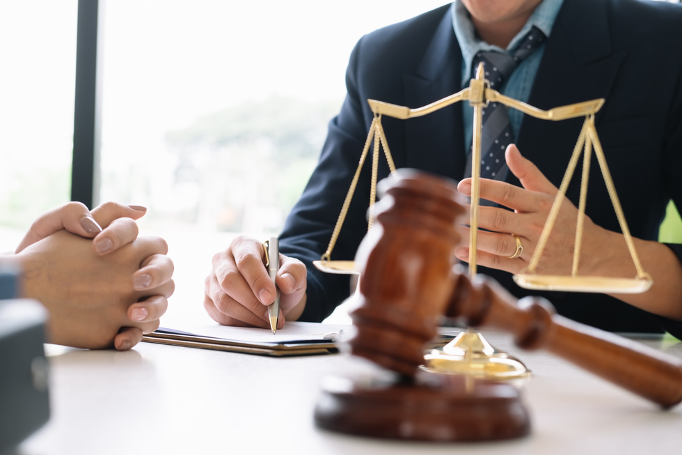 Justice Lawyer Having a Meeting with a Client 